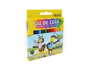 Giz de Cera 12 Cores - Acrilex