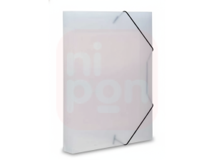 Pasta Elástico Ofício Lombo 5,5Cm Cristal